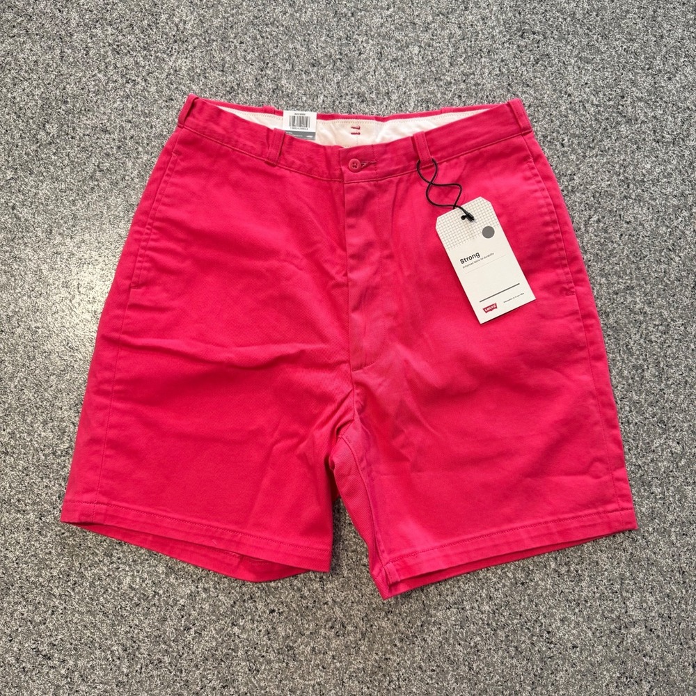 Levis Skateboarding Loose Fit Chino Shorts 7" Pink Mens Size 32 XX EZ